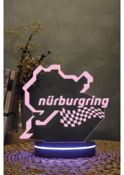 Nürburgring - 3 Boyutlu 16 Renk Dekoratif Gece Lambası 3d