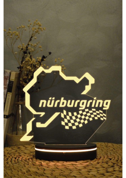 Nürburgring - 3 Boyutlu 16 Renk Dekoratif Gece Lambası 3d