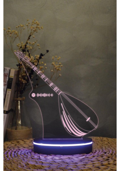 Saz - 3 Boyutlu 16 Renk Dekoratif Gece Lambası 3d modelleri