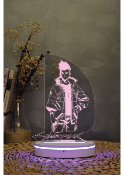 David Edgerunners , Cyberpunk - 3 Boyutlu 16 Renk Dekoratif Gece Lambası 3d fırsatları