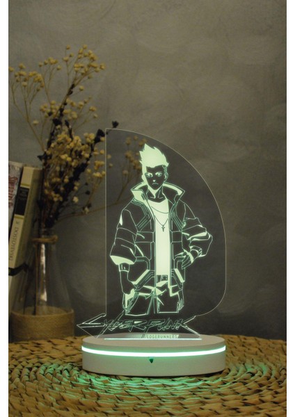 David Edgerunners , Cyberpunk - 3 Boyutlu 16 Renk Dekoratif Gece Lambası 3d indirimleri