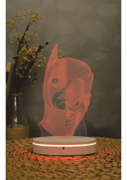Batman Joker - 3 Boyutlu Led Lamba 16 Renk Dekoratif Anime Gece Lambası 3d fiyatları