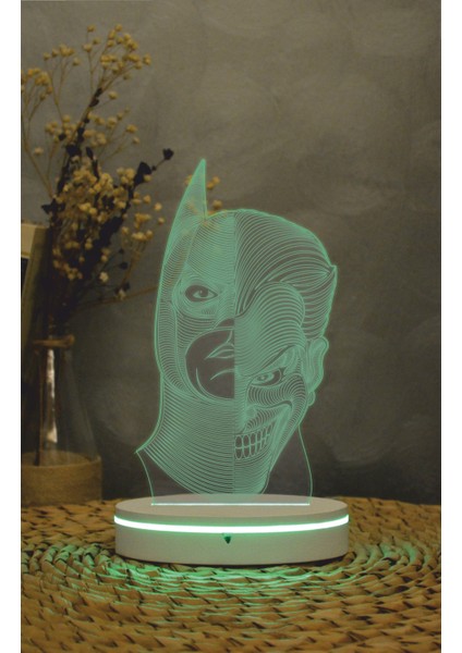Batman Joker - 3 Boyutlu Led Lamba 16 Renk Dekoratif Anime Gece Lambası 3d indirimleri