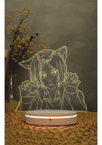 Kenma Kozume , Haikyuu - 3 Boyutlu Led Lamba 16 Renk Dekoratif Anime Gece Lambası 3d fırsatları