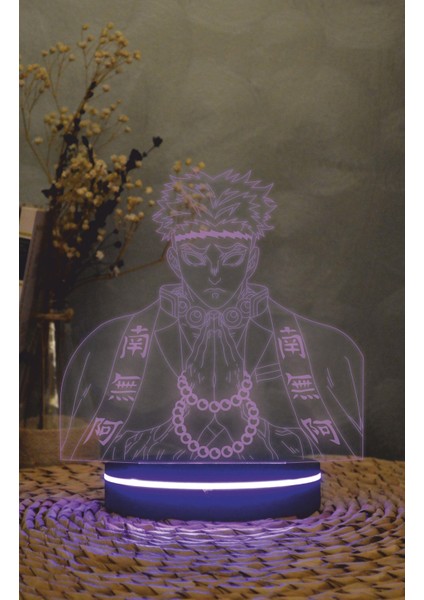Gyomei Himejima , Demon Slayer - 3 Boyutlu Led Lamba 16 Renk Dekoratif Anime Gece Lambası 3d fırsatları