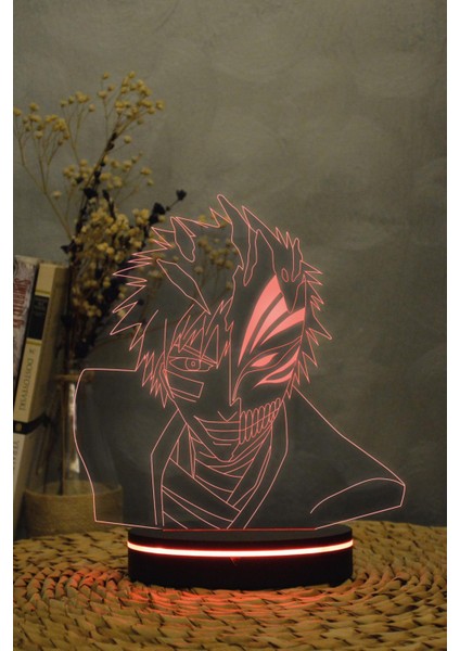 Kurusaki Ichigo , Bleach - 3 Boyutlu Dekoratif Gece Lambası 3d