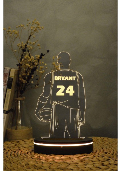 Kobe Bryant - 3 Boyutlu 16 Renk Dekoratif Gece Lambası 3d fırsatları