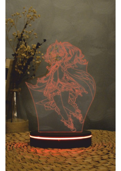 Nahida - Genshin Impact - 3 Boyutlu Led Lamba 16 Renk Dekoratif Anime Gece Lambası 3d