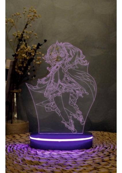 Nahida - Genshin Impact - 3 Boyutlu Led Lamba 16 Renk Dekoratif Anime Gece Lambası 3d modelleri