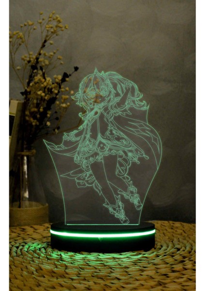 Nahida - Genshin Impact - 3 Boyutlu Led Lamba 16 Renk Dekoratif Anime Gece Lambası 3d indirimleri