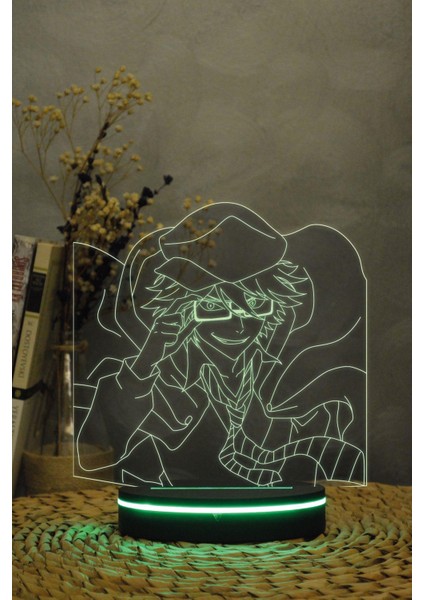 Ranpo Edugawa - Bungou Stray Dogs - 3 Boyutlu 16 Renk Dekoratif Gece Lambası 3d indirimleri