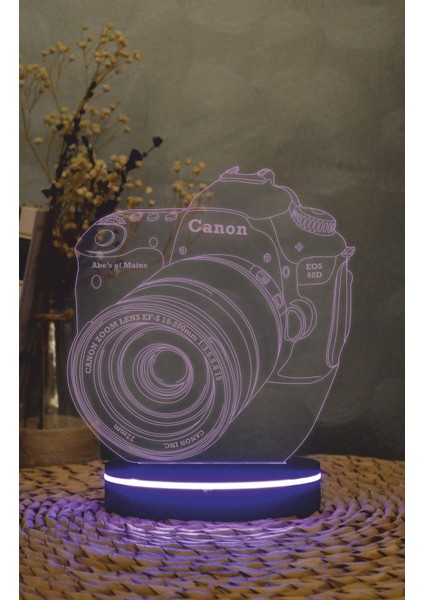 Kamera Canon - 3 Boyutlu Led Lamba 16 Renk Dekoratif Anime Gece Lambası 3d modelleri