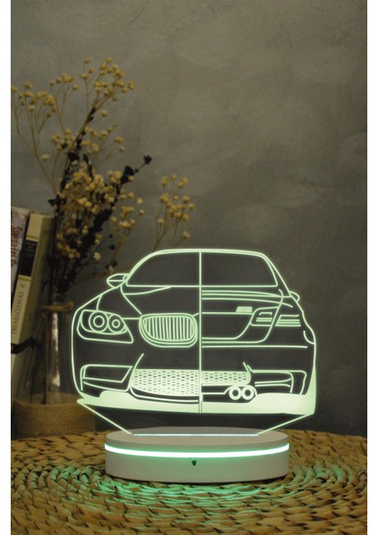 Bmw M3 - 3 Boyutlu 16 Renk Dekoratif Gece Lambası 3d