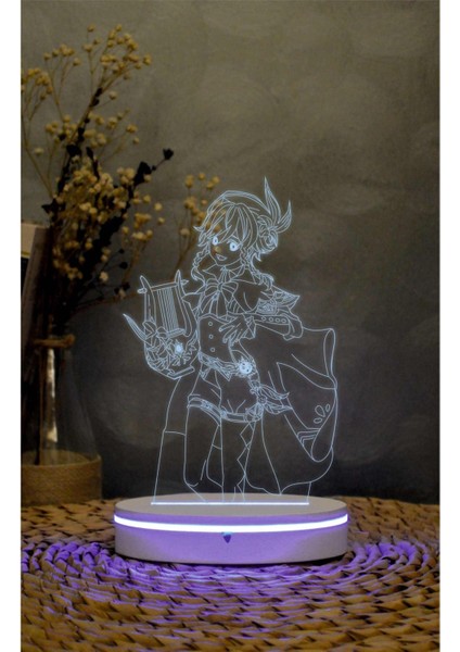 Venti , Genshin Impact - 3 Boyutlu Led Lamba 16 Renk Dekoratif Gece Lambası 3d fiyatları