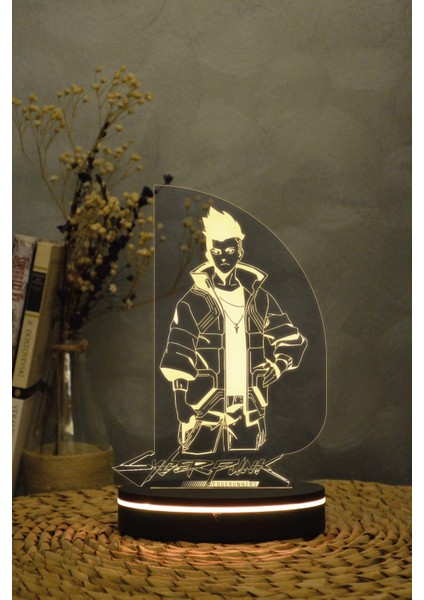 David Edgerunners , Cyberpunk - 3 Boyutlu 16 Renk Dekoratif Gece Lambası 3d