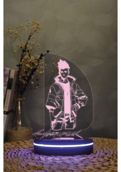 David Edgerunners , Cyberpunk - 3 Boyutlu 16 Renk Dekoratif Gece Lambası 3d fırsatları