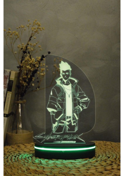 David Edgerunners , Cyberpunk - 3 Boyutlu 16 Renk Dekoratif Gece Lambası 3d indirimleri