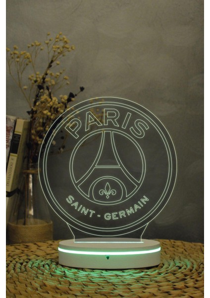 Paris Saint-Germain Fc - 3 Boyutlu Dekoratif Gece Lambası 3d