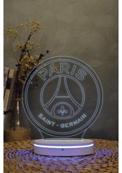 Paris Saint-Germain Fc - 3 Boyutlu Dekoratif Gece Lambası 3d