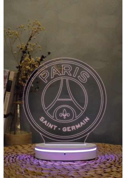 Paris Saint-Germain Fc - 3 Boyutlu Dekoratif Gece Lambası 3d