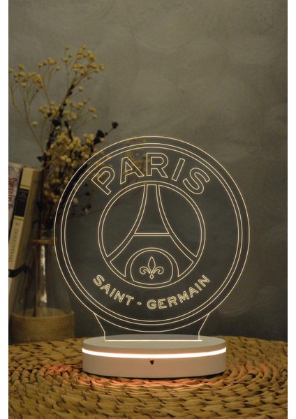 Paris Saint-Germain Fc - 3 Boyutlu Dekoratif Gece Lambası 3d