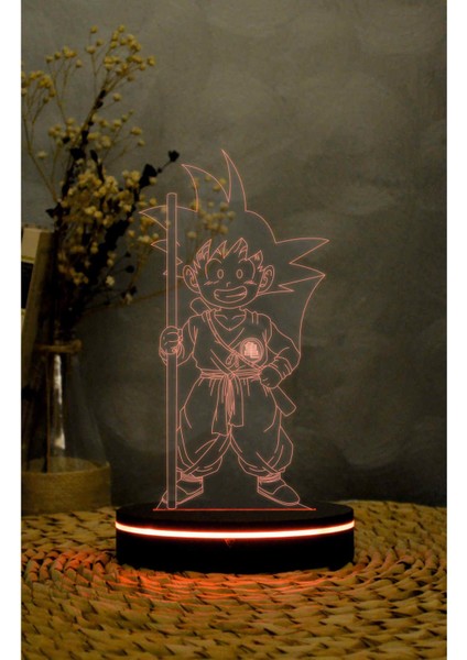 Son Goku , Dragon Ball - 3 Boyutlu Led Lamba 16 Renk Dekoratif Anime Gece Lambası 3d fiyatları