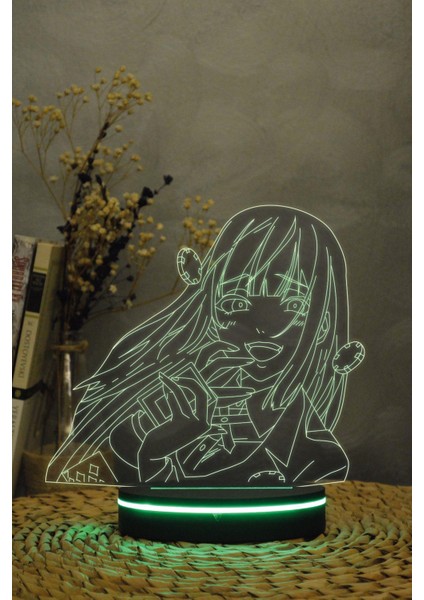 Jabami Yumeko , Kakegurui - 3 Boyutlu Dekoratif Gece Lambası 3d
