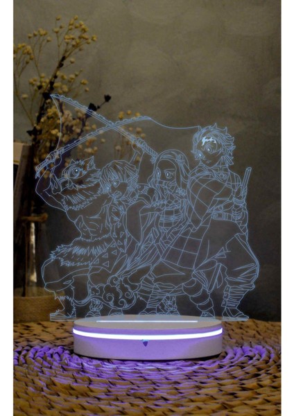 Demon Slayer - 3 Boyutlu Led Lamba 16 Renk Dekoratif Anime Gece Lambası 3d fiyatları