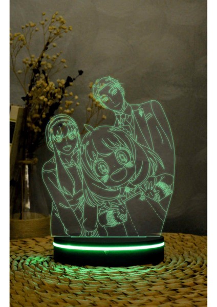 Spy X Family - 3 Boyutlu Led Lamba 16 Renk Dekoratif Anime Gece Lambası 3d indirimleri