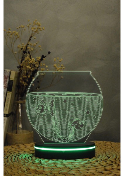 Akvaryum - 3 Boyutlu 16 Renk Dekoratif Gece Lambası 3d indirimleri