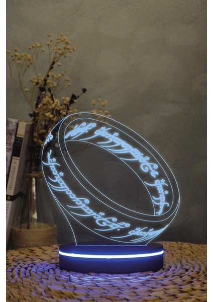 Ring , Lord Of The Rings - 3 Boyutlu 16 Renk Dekoratif Gece Lambası 3d