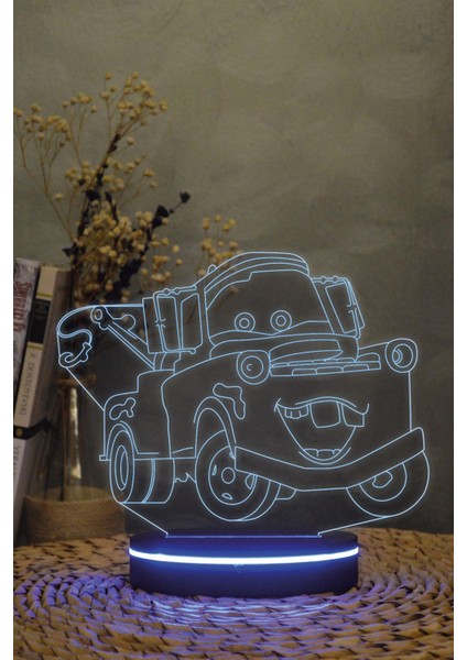 Mater , Arabalar - 3 Boyutlu 16 Renk Dekoratif Gece Lambası 3d fiyatları