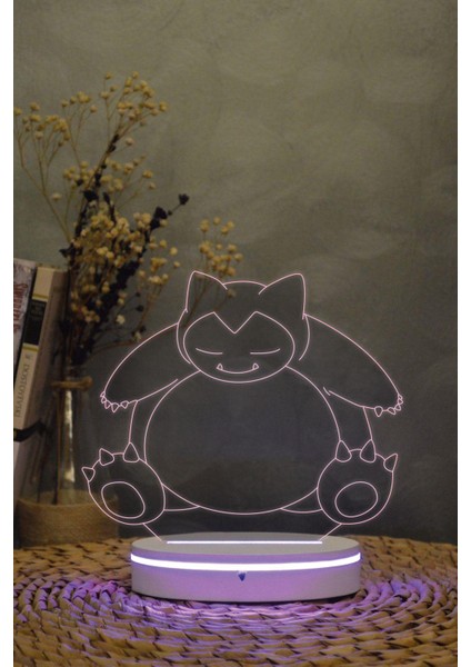 Snorlax , Pokemon - 3 Boyutlu Dekoratif Gece Lambası 3d modelleri