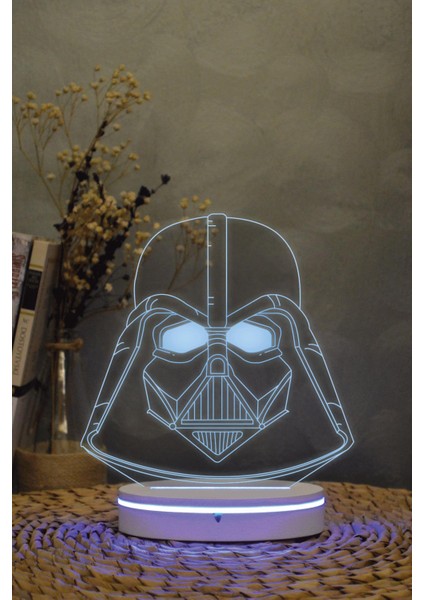 Darth Vader , Star Wars - 3 Boyutlu 16 Renk Dekoratif Gece Lambası 3d