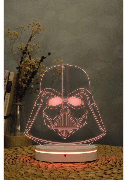 Darth Vader , Star Wars - 3 Boyutlu 16 Renk Dekoratif Gece Lambası 3d