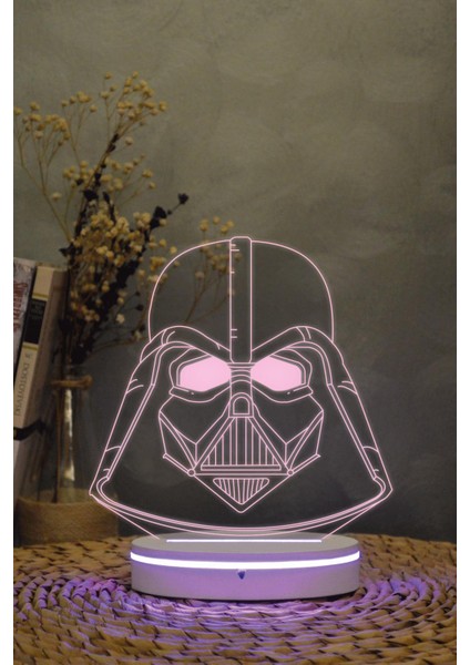 Darth Vader , Star Wars - 3 Boyutlu 16 Renk Dekoratif Gece Lambası 3d