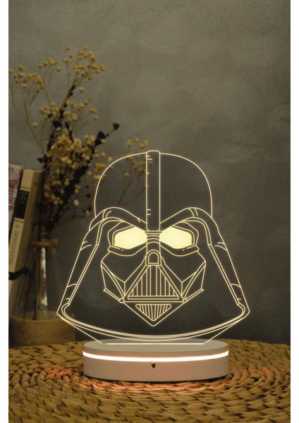 Darth Vader , Star Wars - 3 Boyutlu 16 Renk Dekoratif Gece Lambası 3d