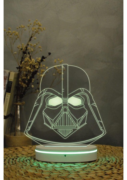 Darth Vader , Star Wars - 3 Boyutlu 16 Renk Dekoratif Gece Lambası 3d