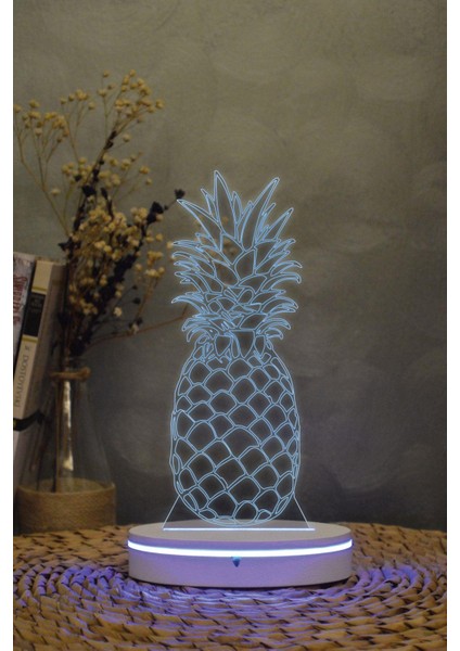 Ananas - 3 Boyutlu Dekoratif Gece Lambası 3d