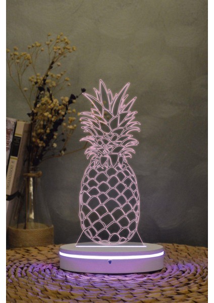 Ananas - 3 Boyutlu Dekoratif Gece Lambası 3d