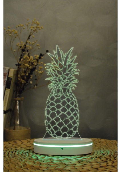 Ananas - 3 Boyutlu Dekoratif Gece Lambası 3d