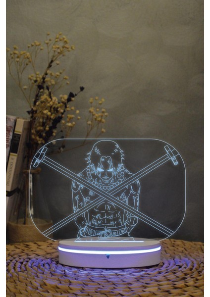 Ace , One Piece - 3 Boyutlu 16 Renk Dekoratif Gece Lambası 3d fiyatları