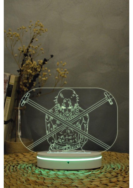 Ace , One Piece - 3 Boyutlu 16 Renk Dekoratif Gece Lambası 3d indirimleri