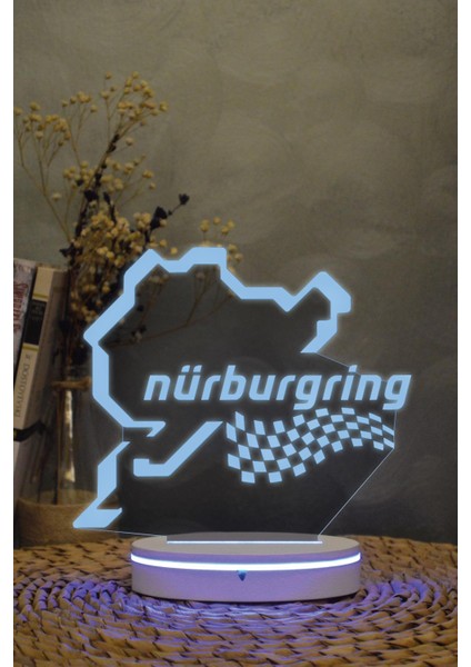 Nürburgring - 3 Boyutlu 16 Renk Dekoratif Gece Lambası 3d