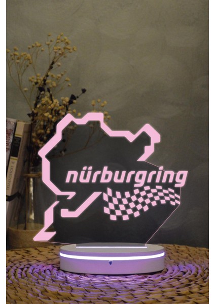 Nürburgring - 3 Boyutlu 16 Renk Dekoratif Gece Lambası 3d