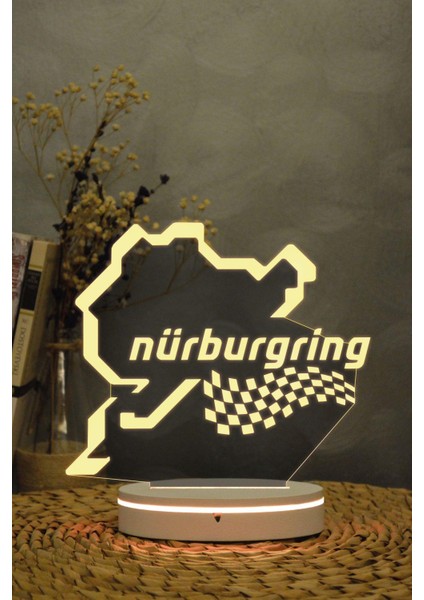 Nürburgring - 3 Boyutlu 16 Renk Dekoratif Gece Lambası 3d