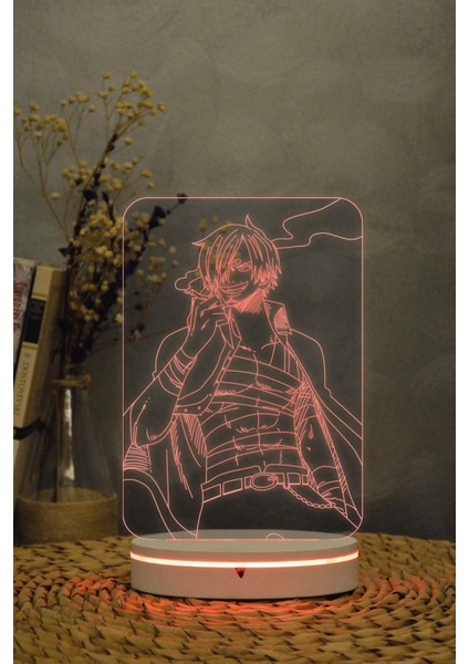 Sanji , One Piece - 3 Boyutlu 16 Renk Dekoratif Gece Lambası 3d fiyatları