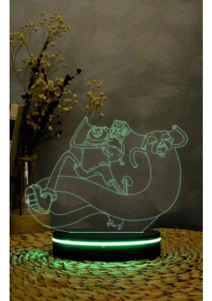 Fin Jack Bmo, Adventure Time - 3 Boyutlu Led Lamba 16 Renk Dekoratif Anime Gece Lambası 3d