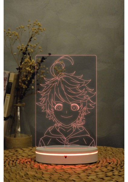 Emma , The Promised Neverland - 3 Boyutlu 16 Renk Dekoratif Gece Lambası 3d