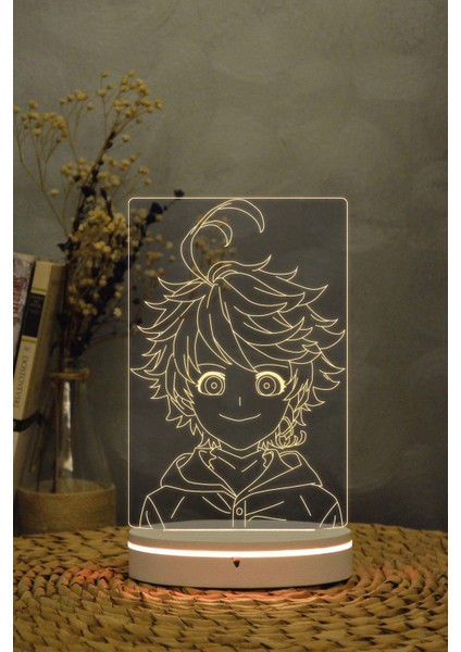 Emma , The Promised Neverland - 3 Boyutlu 16 Renk Dekoratif Gece Lambası 3d fırsatları